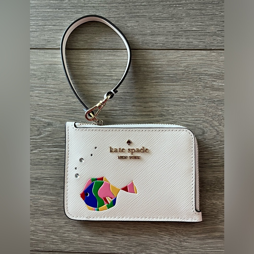 NWT Kate Spade What A Catch Small Card Holder Wristlet. - Picture 1 of 4
